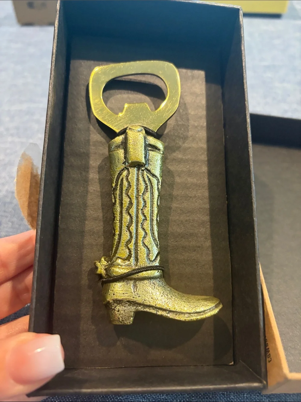 🥃 Cocktail Compass & 👢Cowboy Boot Opener Set - Brown Kraft Packaging